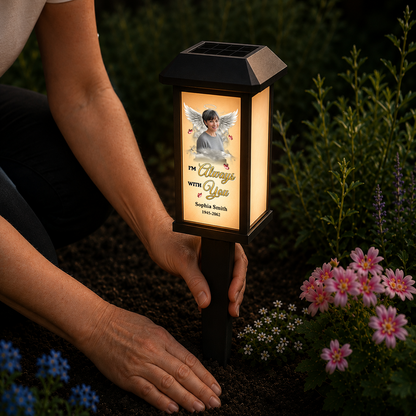 Custom Photo Solar Garden Light - Personalized Memorial Sympathy Gifts For Loss Of Mom, Dad - Forever In Our Hearts 61980447-c358-46d1-b09f-93ed276ca8e7-mk4.png