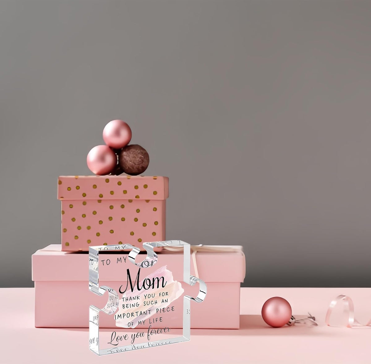 Gifts for Mom from Daughter Son, Acrylic Puzzle, Love Mom Gifts, Birthday & Mother's Day, Personalized Acrylic Puzzle for Birthdays, Christmas, and Beyond