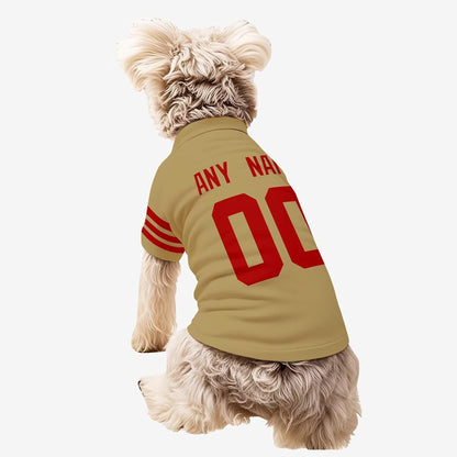 San Francisco Dog T-Shirt Jersey Style Pet Clothes Custom Name and Number Gifts