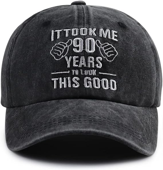 It Took Me 90 Years to Look This Good Hat for Women Men, Funny Adjust Embroidery 90th Birthday Baseball Cap 61AAU2vdXML._AC_SX569.jpg?v=1754453422