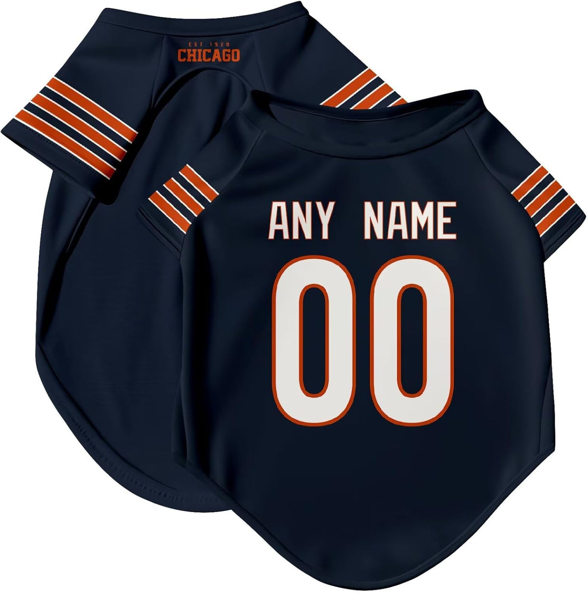 Chicago Dog T-Shirt Jersey Style Pet Clothes Personalized Custom Name and Number Gifts