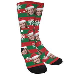 Custom Face on Socks Turn Your Photo Into Love Heart Personalized Socks Unisex for Unique Gift