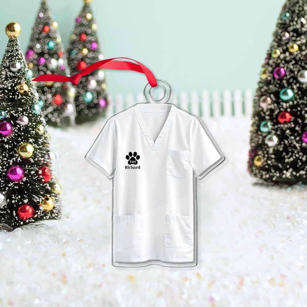 Custom Vet Tech Christmas Ornaments 2025, Personalized Christmas Vet Tech Gifts, Custom Veterinarian Technician Xmas Ornaments, Gifts for RVT, Veterinarian Technician Decorations