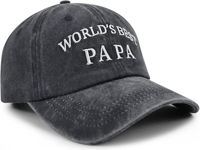World's Best Paw Paw Papa Uncle Hat for Grandpa Dad Men, Funny Adjustable Cotton Embroidered Grandfather Father Baseball Cap
