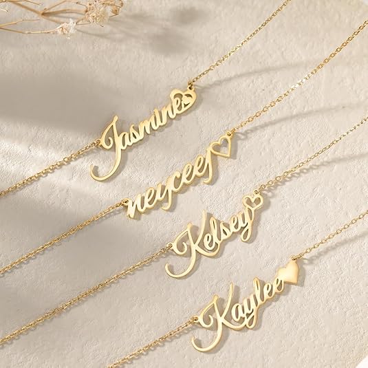 Custom Name Necklace Personalized Sterling Silver Necklaces for Women Customized Name Necklaces Pendant Jewelry Gifts for Women