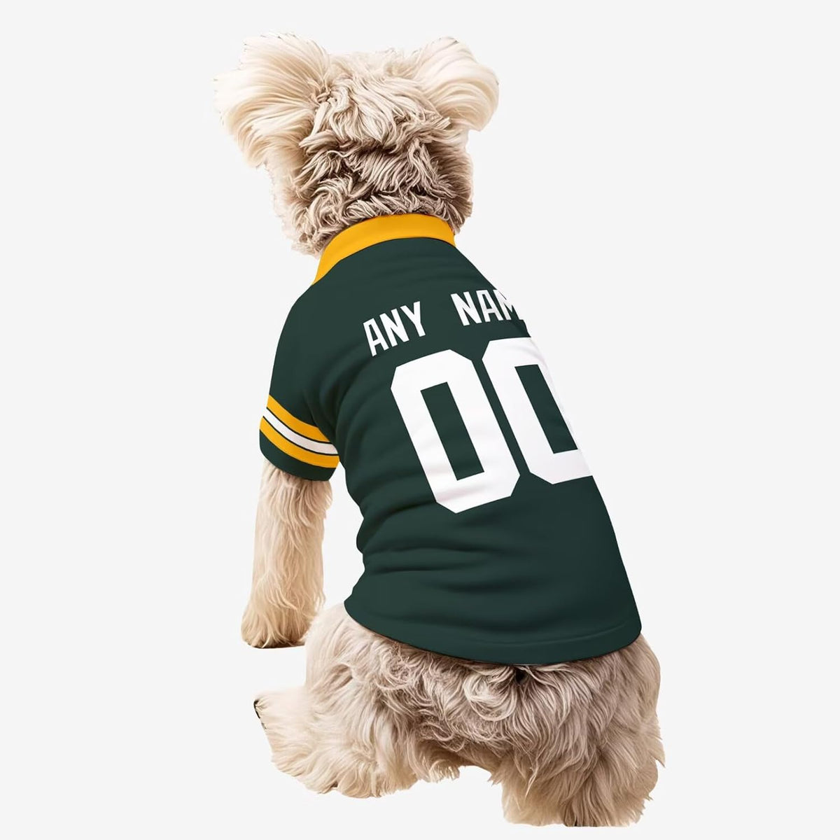 Green Bay Dog T-Shirt Pet Clothes Jersey for Dogs Custom Name and Number Gifts Gift For Your Dog