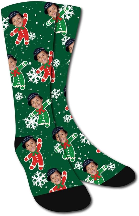 Funny Christmas Socks,Novelty Custom Face Socks,Personalized Socks With Picture Xmas Holiday Socks Funny Gifts