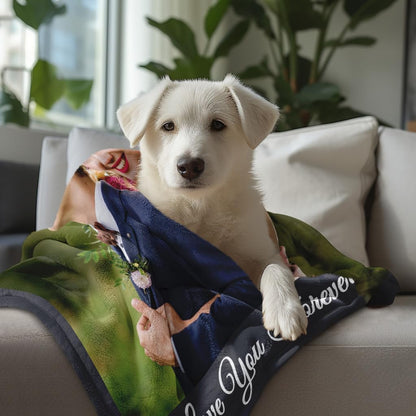 Custom Blankets with Picture Customized Photo Blanket Boyfriend Girlfriend Gifts Personalized Couples Gifts I Love You Birthday Gifts for Men Wife Husband