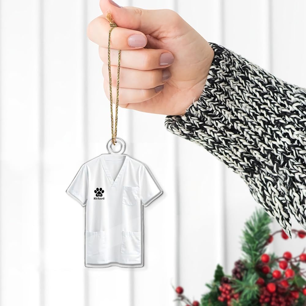 Custom Vet Tech Christmas Ornaments 2025, Personalized Christmas Vet Tech Gifts, Custom Veterinarian Technician Xmas Ornaments, Gifts for RVT, Veterinarian Technician Decorations