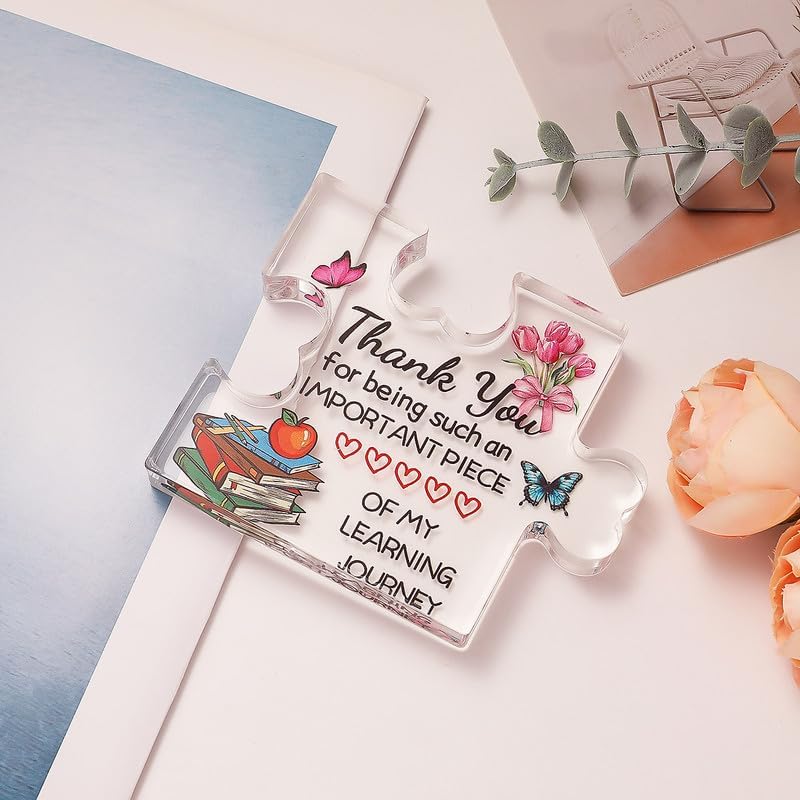 Teacher Appreciation Gifts - Heart-shaped Crystal Paperweight - Gratitude Gift for Teachers and Mentors - Thank You Keepsake for Learning Journey,