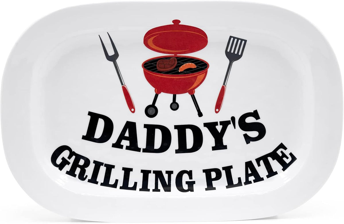 BBQ Daddy Grilling Platter Gift Father s Day Barbecue Serving Tray Plate Dishes Birthday Valentine's Day Gift Ideas for Him Men Grandparent Dad Outdoor Indoor