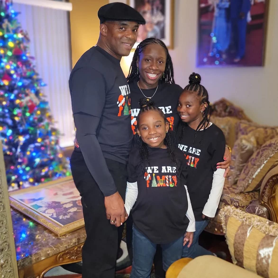 Merry and Bright Shirt Christmas T-Shirts for Family Couple Outfit Tee Christmas Top Parent-Child Short Sleeves