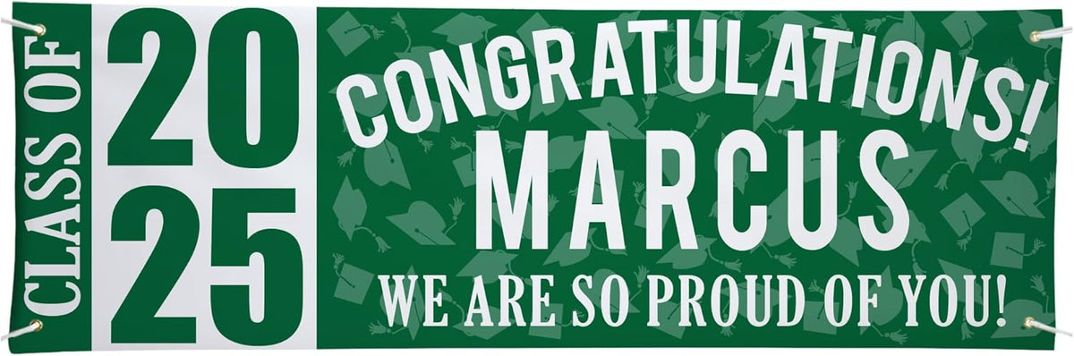 Let's Make Memories Personalized Graduation Banner Class of 2025 - Graduation Party Decorations - Congratulations Banner - Indoor/Outdoor Vinyl - Best in Class