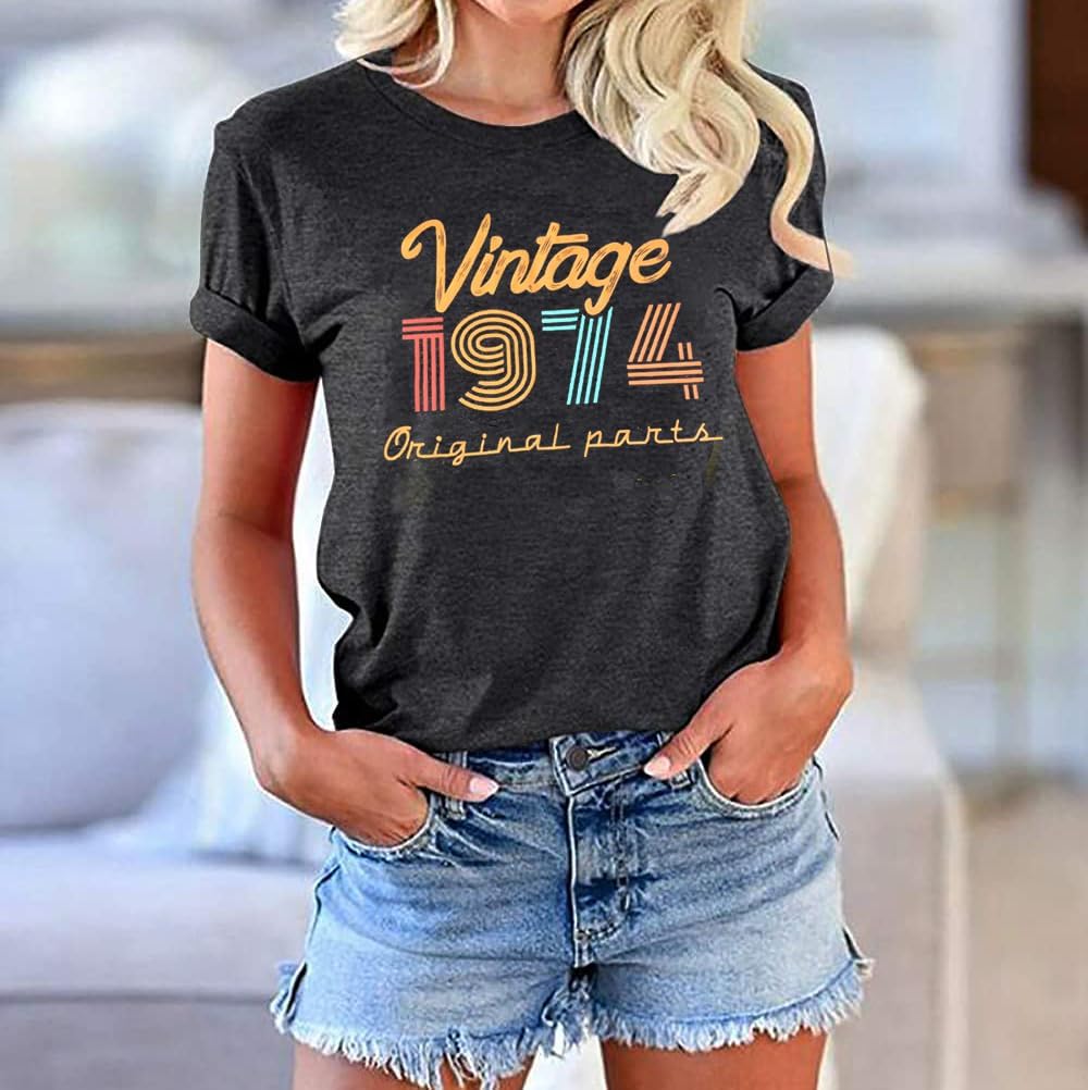 Vintage 1974 Original Parts Shirt, 50th Birthday Shirt, Gift For Family