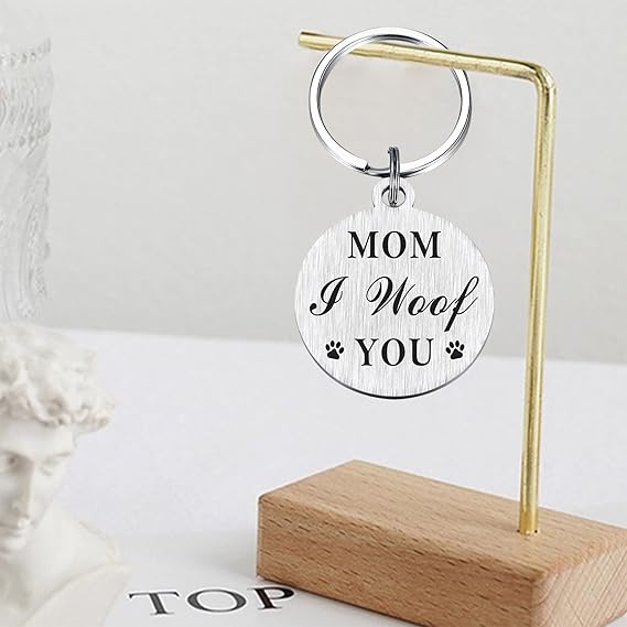 Dog Mom Gifts for Women - Mothers Day Gift from Dog - Fur Mom Keychain