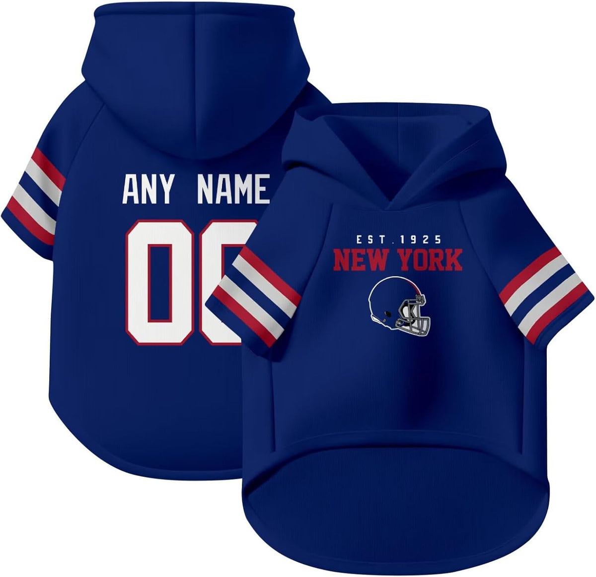New York Dog Hoodie T-Shirt Pet Clothes Jersey Custom Name and Number Gifts