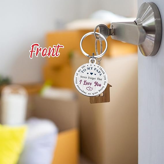 Never Forget That I Love You Gifts for Dad For Papa Father's Day Keychain - Father's Day Gift Dad Papa Birthday Gift Thanksgiving Easter Christmas Wedding from Child Grandchild