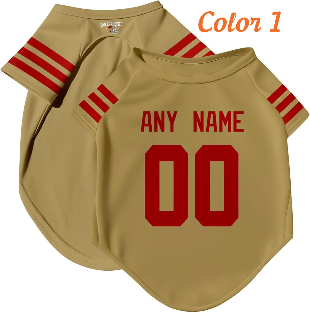 San Francisco Dog T-Shirt Jersey Style Pet Clothes Custom Name and Number Gifts