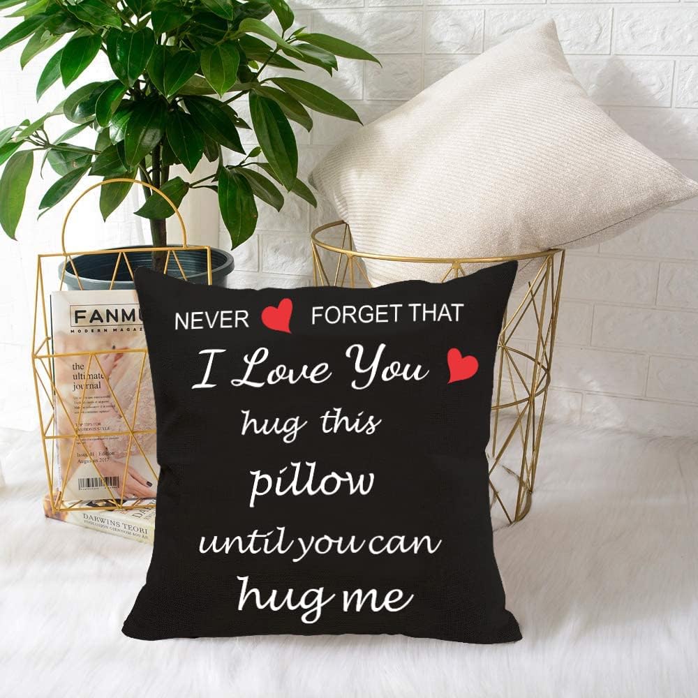 Gifts for Girlfriend, Two Sided Printing Lover Pillow/Pillow Cover , Valentine's Day Birthday Gifts for Girlfriend, Long Distance Relationship Gift, Decorative Pillowcase