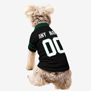 New York J Dog T-Shirt Jersey Style Pet Clothes Personalized Custom Name and Number Gifts