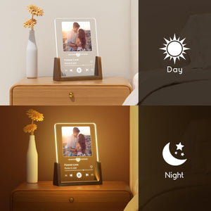 Personalized Valentines Gifts for Her Him Women Men, Custom Anniversary Spotify Plaque Gift for Boyfriend Girlfriend Couple, Customized Picture Frame Birthday Gifts for Wife Husband