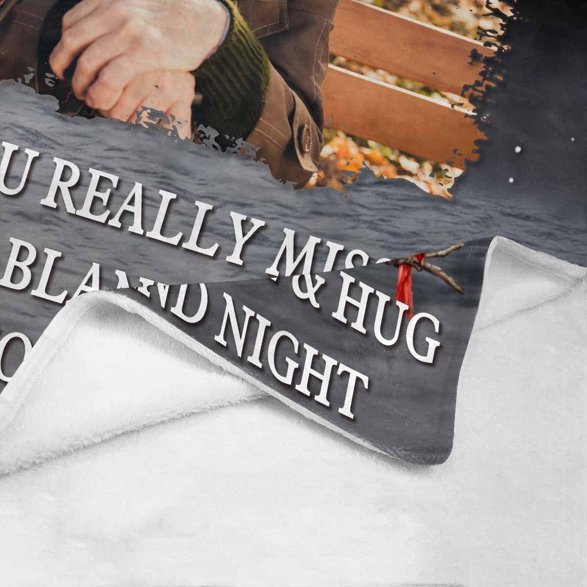 Custom Memorial Blanket with Photos for Loss of Loved One, Loving Memory Personalized Sympathy Blanket for Loss of Dad Mom Husband Wife Friend in Memory of Loved One Gifts