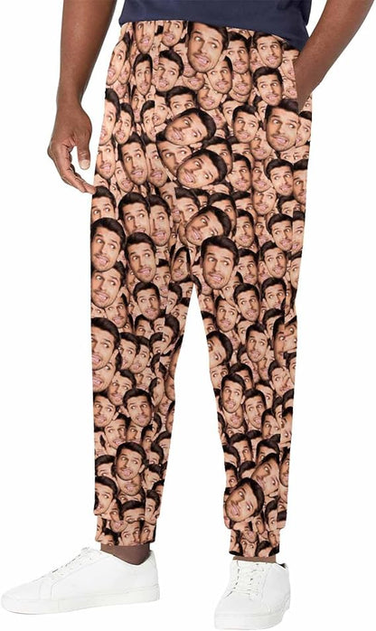 Custom Face Sweatpants with Picture, Personalized Smiley Photo Sweatpants, Funny Sweatpants with face,Funny Sweatpants Gifts for Men Women
