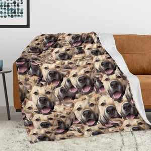 Custom Blankets with Pets Photos Personalized Funny Dog Cat Pattern Novelty Throw Blanket Decorated Print On Super Soft Plush Customized Blanket for Couch, Bed, Sofa Warm and Cozy for All Seasons