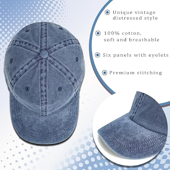 60th Birthday Gifts for Men Women Hats Vintage 1966 Blue Baseball Cap Personalized Embroidery cap for Grandpa