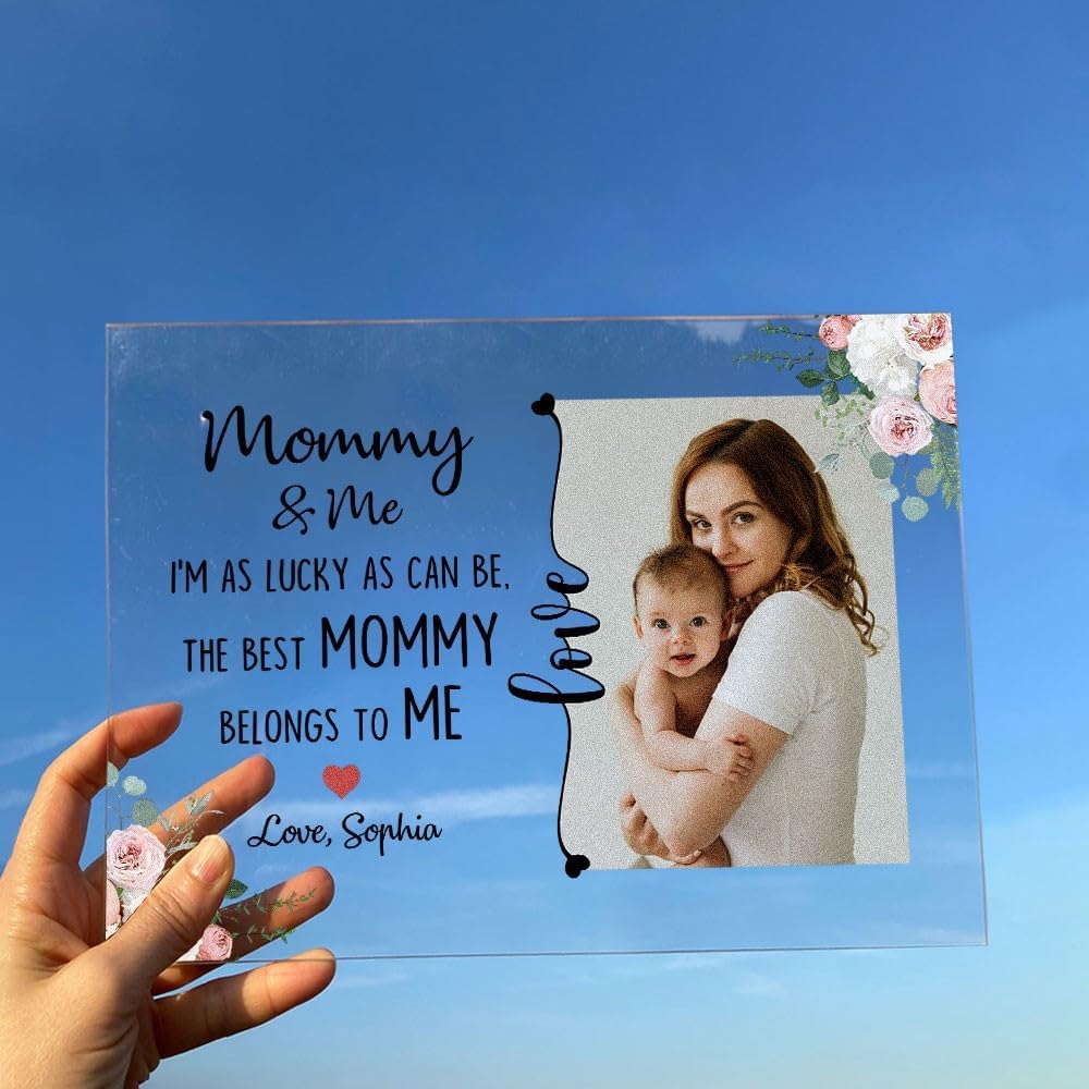 The Best Mommy Belongs To Me Acrylic Plaque - First Mother's Day Together, Mothers Day Gift, Gifts for Women, Mum, Mummy, Mama