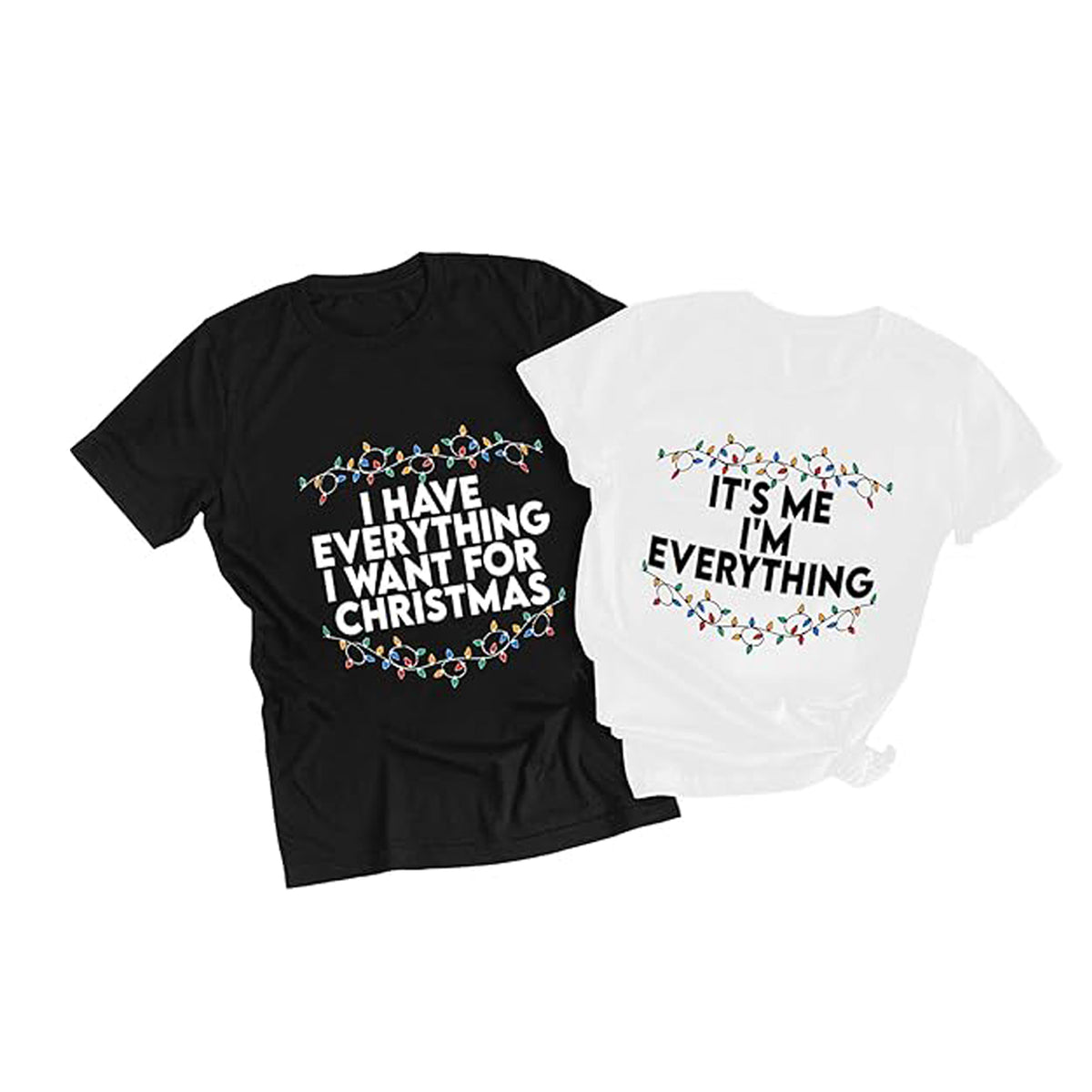 Christmas Couples Shirts His and Her Matching Xmas Outfits Sets Funny Christmas Family Pajamas Short Sleeve Tees Top