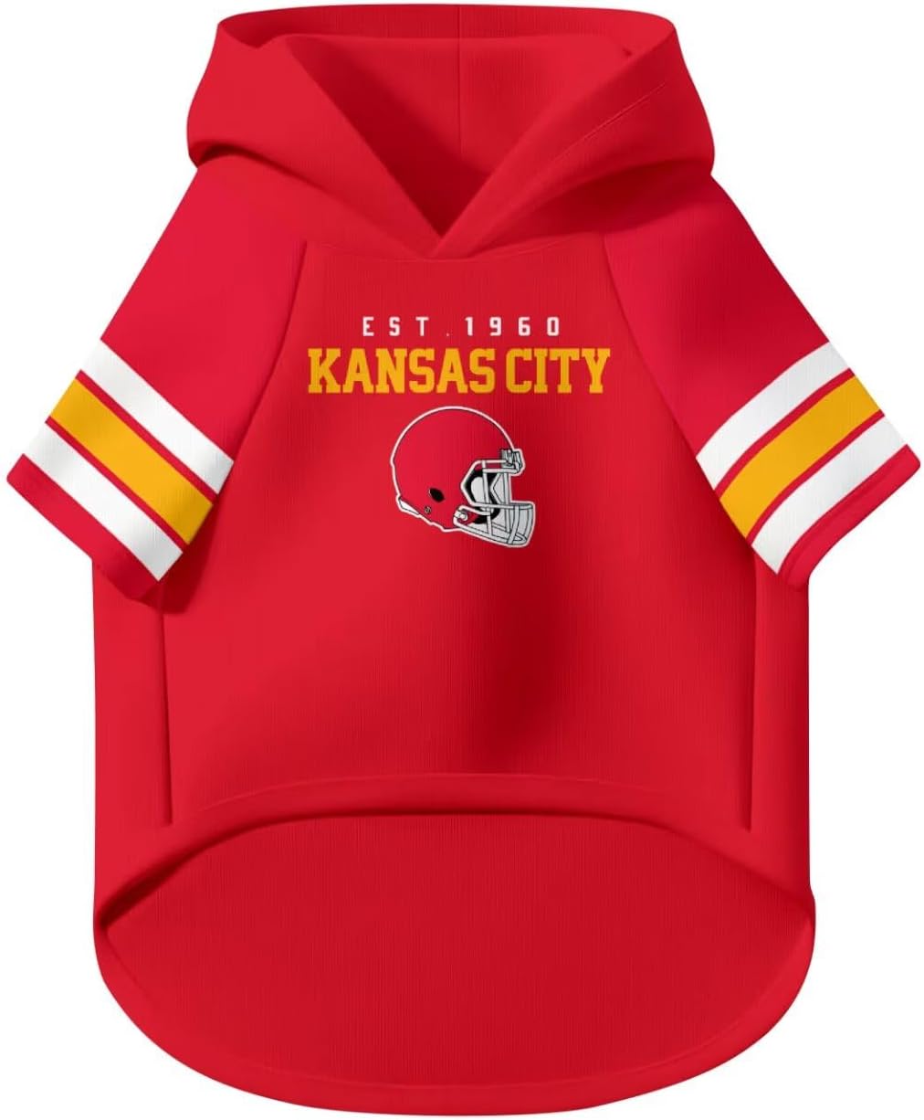 Kansas Dog Hoodie T-Shirt Pet Clothes Jersey Custom Name and Number Gifts