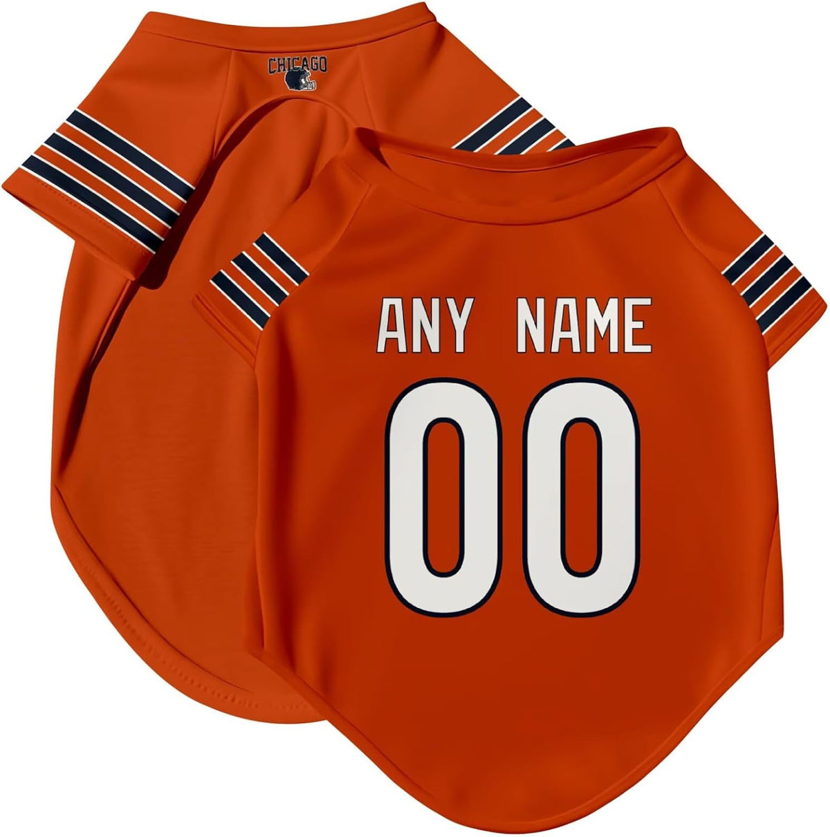 Chicago Dog T-Shirt Jersey Style Pet Clothes Personalized Custom Name and Number Gifts