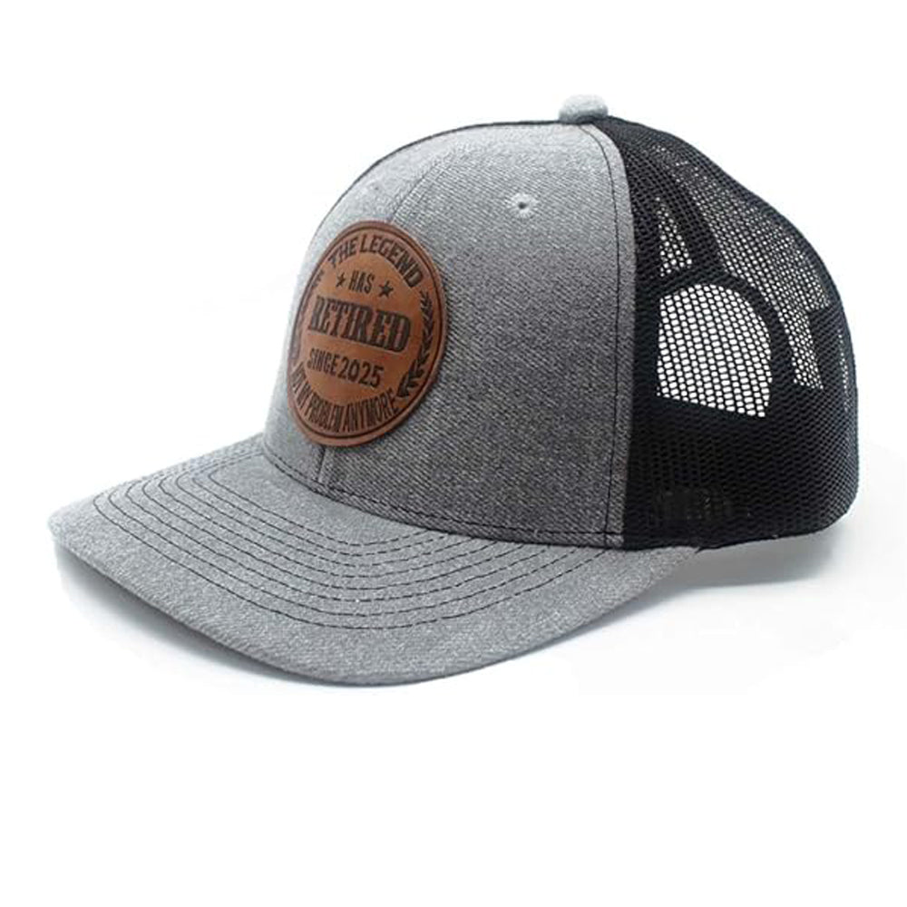 The Legend Has Retired Since 2025 Leather Patch Hat Adjustable Baseball Caps Trucker Hats Retirement Gifts Men Women