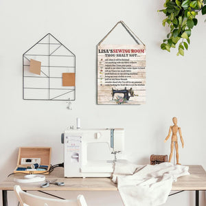 Custom Sewing Room Rules In My Sewing Room Wall Art Sewing Supplies Home Decor Wall Decor for Sewing Lovers gifts Wooden Hanging Sign Gift for Sewing Room Store Home Decor