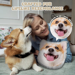 Custom Pet Pillow with Photo - Personalized Dog Cat Shaped Pillow - Personlized Pet Memorial Gifts for Loss of Dog - Bereavement Gift for Dog Lover - Dog Dad