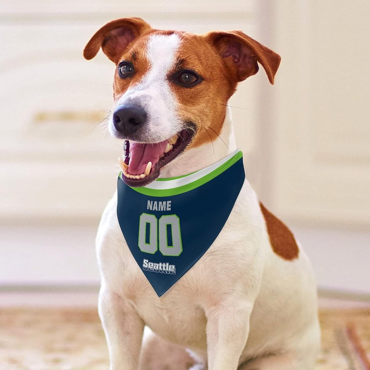 Seattle Custom Dog Bandana Pet Gear Select Any Name Any Number Gifts for Dogs Cats