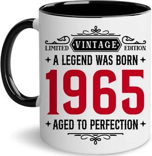 Vintage 1965 Mug - Ideas for 60th Birthday Gifts for Men Women, 60 Year Old Gifts For Men Women, 1965 Sixty Birthday, Turning 60 Gifts For Man, Dad, Husband, 60th Birthday Cups