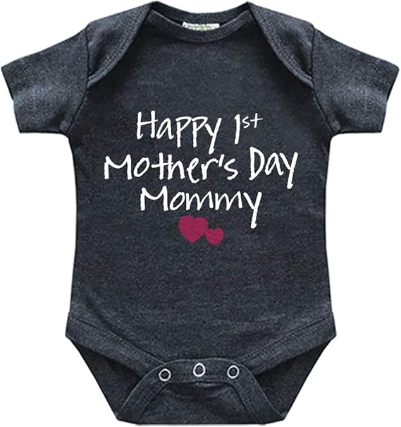 First mothers day baby boy girl outfit happy 1st mother's day mommy bodysuit gifts personalized gift for baby