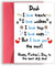 Funny Dog Dad Fathers Day Card from Son Daughter, Cute Dog Dad Gifts for Men, Happy Father s Day Card for Him