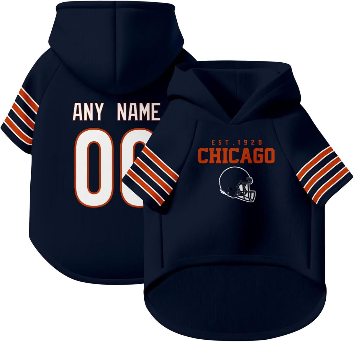 Chicago Dog Hoodie T-Shirt Pet Clothes Jersey Custom Name and Number Gifts