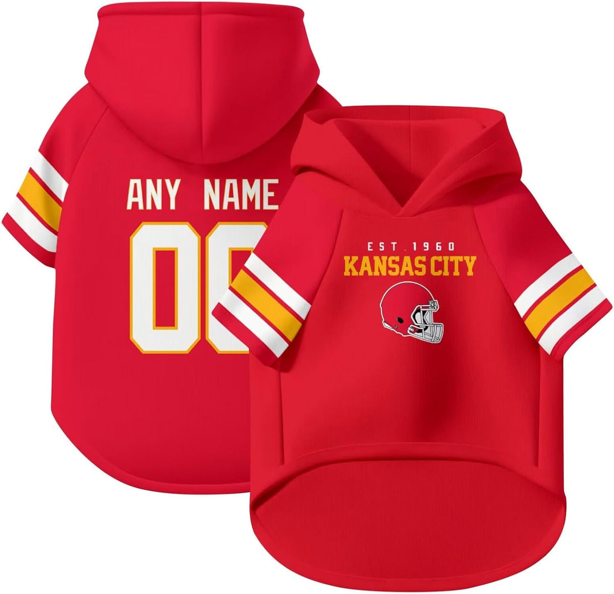 Kansas Dog Hoodie T-Shirt Pet Clothes Jersey Custom Name and Number Gifts