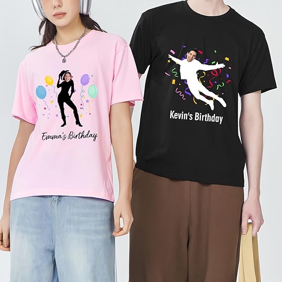 Custom Face Stick Figures Birthday Shirt, Birthday Photo Shirt, Custom Photo Shirt, Birthday Party Group Shirt, Funny Birthday Shirt