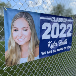 Class of 2025 Graduation Vinyl Banner Personalized Sign, Customizable School Colors, Custom Photo Graduation Gift Graduation Decoration