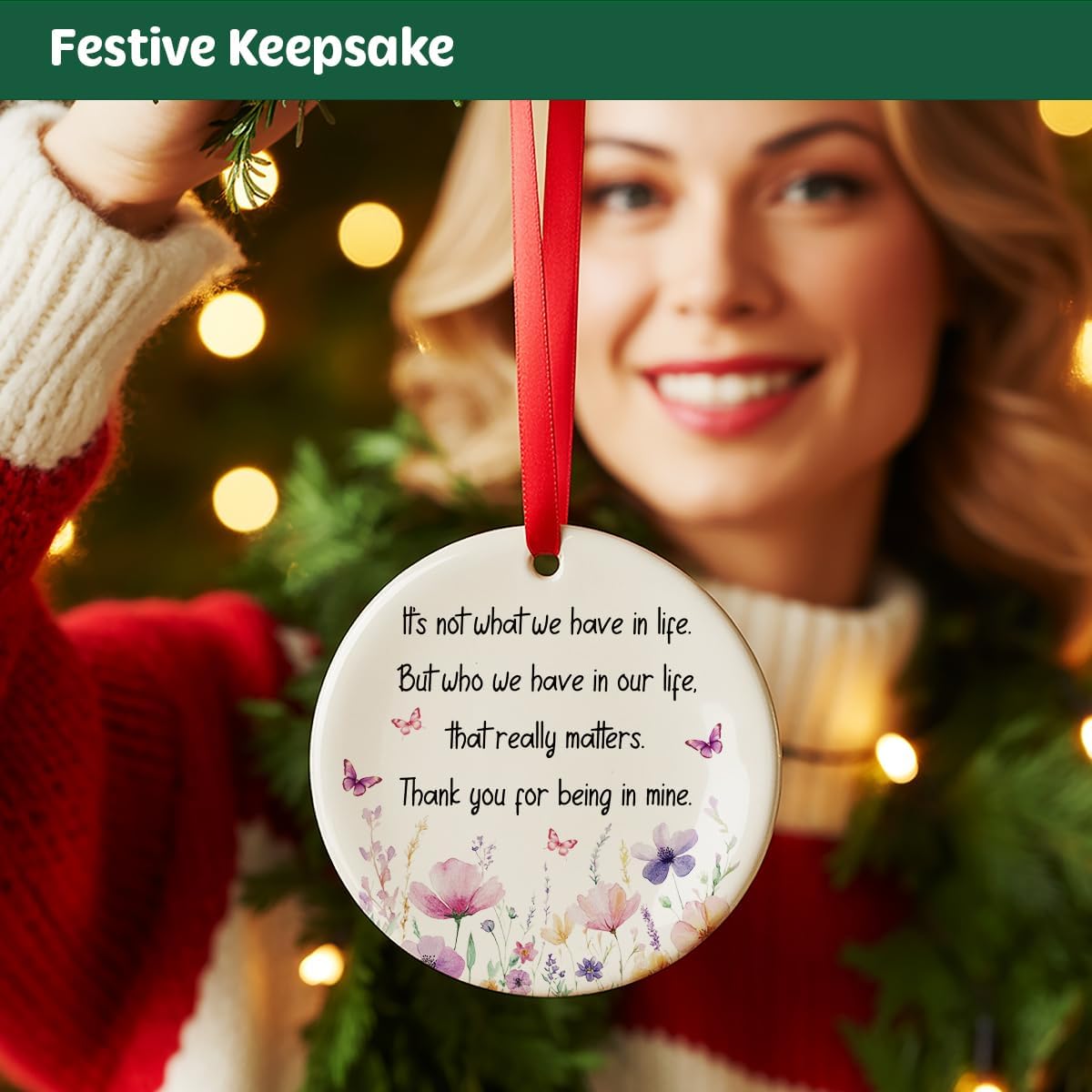 Friendships Gifts Christmas Ornament for Friends BFF Coworker, Bestie Soul Sister Ornament Gifts for Christmas Tree