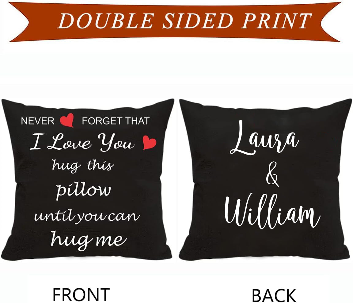 Gifts for Girlfriend, Two Sided Printing Lover Pillow/Pillow Cover , Valentine's Day Birthday Gifts for Girlfriend, Long Distance Relationship Gift, Decorative Pillowcase