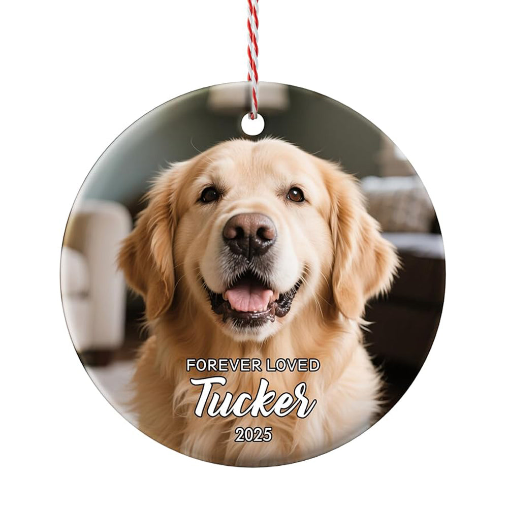 Personalized Pet Memorial Christmas Ornaments - Dog Memorial Gifts, Custom Pet Bereavement Ornament, Dog Cat Lover Gifts