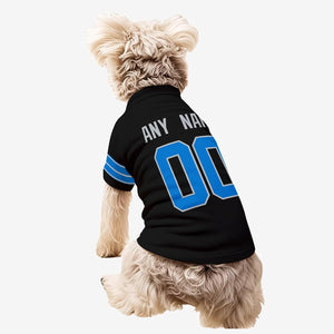 Detroit Dog T-Shirt Jersey Style Pet Clothes Personalized Custom Name and Number Gifts