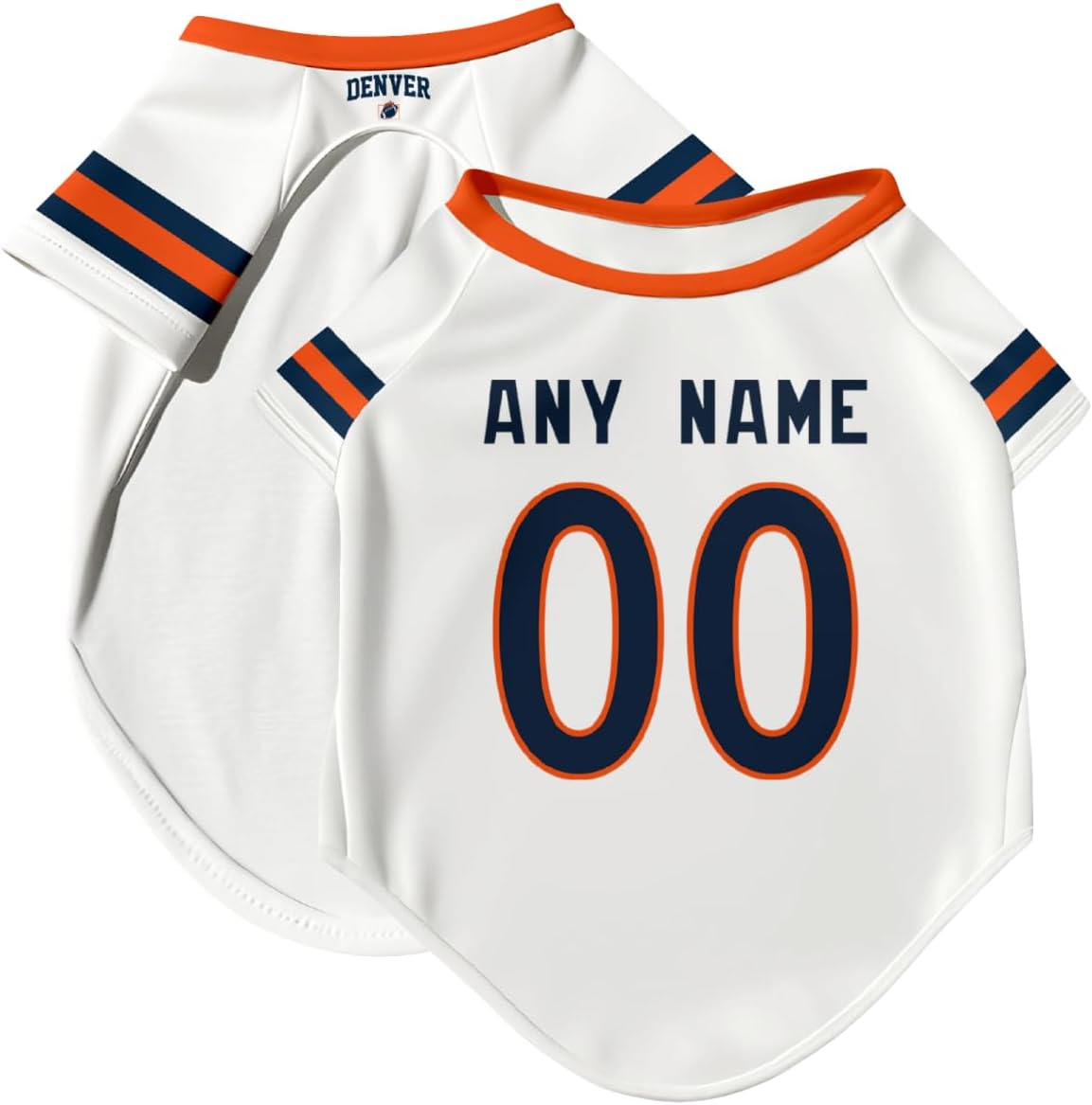 Denver Dog T-Shirt Jersey Style Pet Clothes Custom Name and Number Gifts
