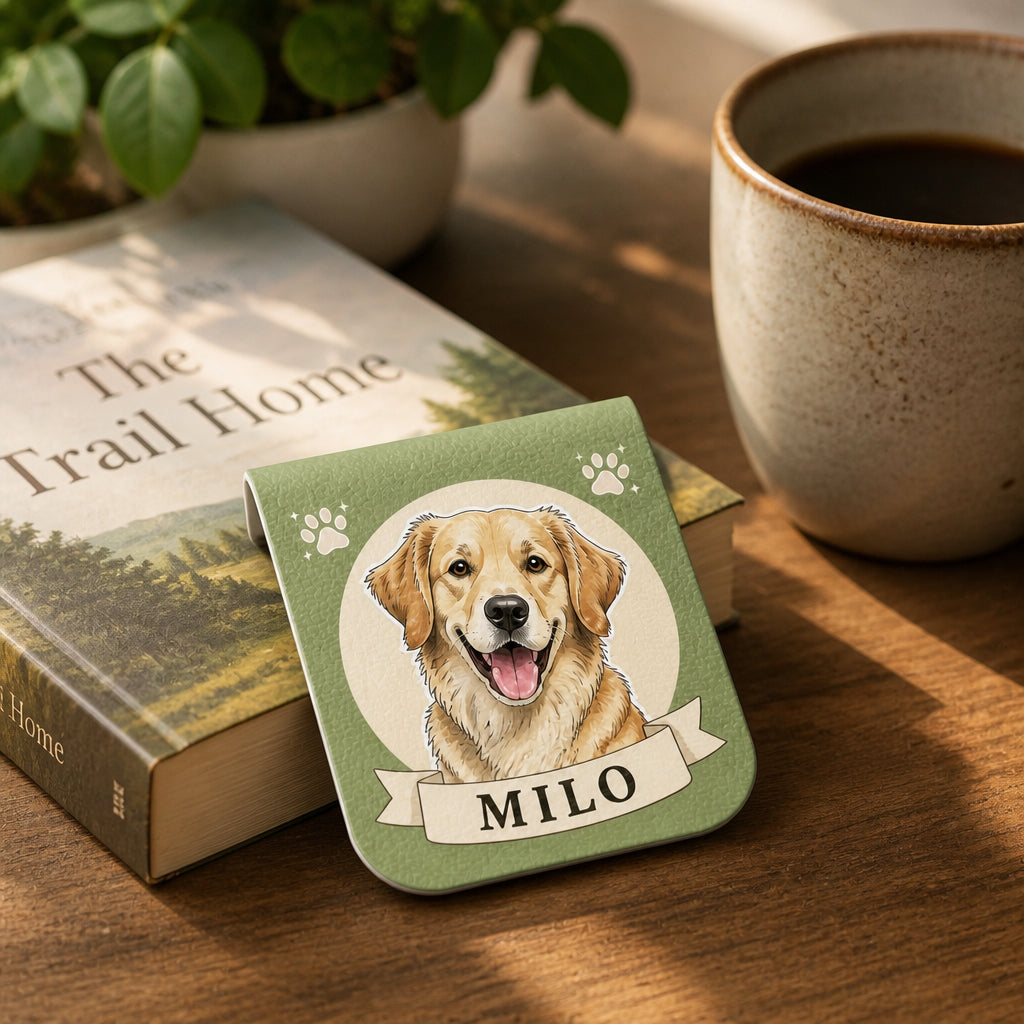 Custom Pet Portrait Magnetic Leather Bookmark - Personalized Magnetic Leather Bookmark 61b1a889-895d-4cf2-8d2a-97d69fe4beee.jpg